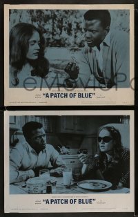8w474 PATCH OF BLUE 8 LCs 1966 Sidney Poitier & Elizabeth Hartman are captive in their own world!