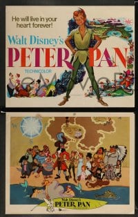 8w028 PETER PAN 9 LCs R1969 Walt Disney animated cartoon fantasy classic, great images!