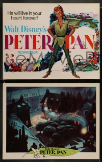 8w029 PETER PAN 9 LCs R1976 great images from Walt Disney animated cartoon fantasy classic!