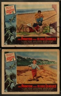 8w862 PHANTOM FROM 10,000 LEAGUES 4 LCs 1956 Kent Taylor, Cathy Downs, Whalen, Kallis border art!