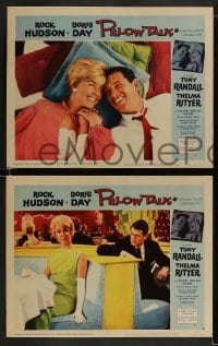 8w481 PILLOW TALK 8 LCs R1964 bachelor Rock Hudson loves pretty career girl Doris Day!