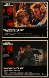 8w813 PLAY MISTY FOR ME 5 LCs 1971 directed by Clint Eastwood, crazy Jessica Walter, classic!