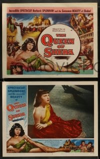 8w499 QUEEN OF SHEBA 8 LCs 1953 the sensuous beauty of Sheba unsurpassed in time on Earth!