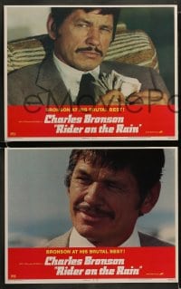 8w512 RIDER ON THE RAIN 8 LCs R1974 Charles Bronson, Marlene Jobert, directed by Rene Clement!