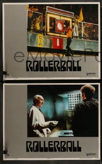 8w815 ROLLERBALL 5 LCs 1975 James Caan & sexy Maud Adams, great action scenes!