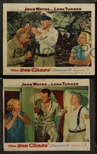 8w870 SEA CHASE 4 LCs 1955 John Wayne, sexiest Lana Turner, Qualen, Tab Hunter, World War II!