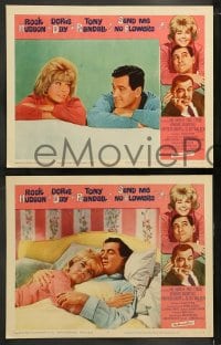 8w533 SEND ME NO FLOWERS 8 LCs 1964 great images of Rock Hudson, Doris Day, Tony Randall!