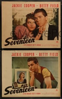8w871 SEVENTEEN 4 LCs 1940 pretty Betty Field & Jackie Cooper, Booth Tarkington story!