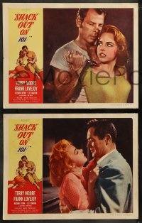 8w537 SHACK OUT ON 101 8 LCs 1956 sexy young Terry Moore, Lee Marvin, Frank Lovejoy, Wynn!