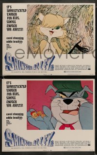 8w542 SHINBONE ALLEY 8 LCs 1971 great cartoon art of sexy feline cat version of Carol Channing!