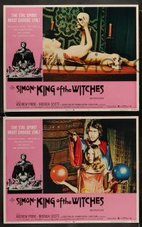 8w547 SIMON - KING OF THE WITCHES 8 LCs 1971 Andrew Prine, Brenda Scott, ceremonial sex!