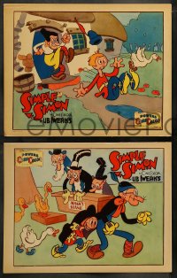 8w002 SIMPLE SIMON complete set of 4 LCs 1935 incredible Ub Iwerks art, ComiColor cartoon, rare!