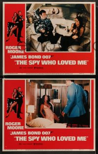 8w873 SPY WHO LOVED ME 4 LCs 1977 Barbara Bach, Richard Kiel, Munro, Roger Moore as Bond!