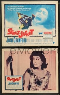 8w576 STRAIT-JACKET 8 LCs 1964 crazy ax murderer Joan Crawford, William Castle!