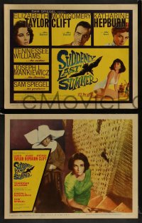 8w580 SUDDENLY, LAST SUMMER 8 LCs 1960 Katherine Hepburn, Liz Taylor, Clift, Tennessee Williams!