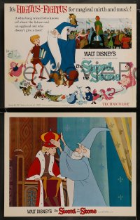 8w031 SWORD IN THE STONE 9 LCs 1964 Disney's cartoon story of young King Arthur & Merlin the Wizard!