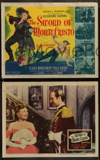 8w592 SWORD OF MONTE CRISTO 8 LCs 1951 George Montgomery in Alexandre Dumas adaptation!