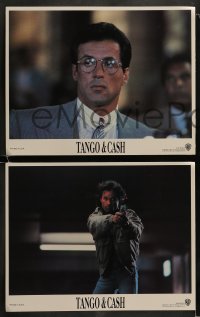 8w595 TANGO & CASH 8 LCs 1989 Kurt Russell, Sylvester Stallone, Jack Palance, sexy Teri Hatcher!
