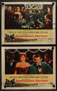 8w604 TENNESSEE'S PARTNER 8 LCs 1955 Ronald Reagan, John Payne & sexy Rhonda Fleming, poker!