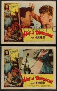 8w612 THIEF OF DAMASCUS 8 LCs 1952 cool images of Paul Henreid, sexy Jeff Donnell and Elena Verdugo!