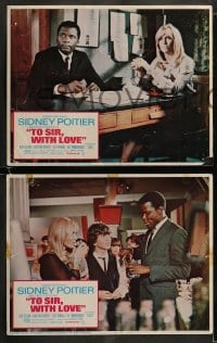 8w627 TO SIR, WITH LOVE 8 LCs 1967 Sidney Poitier's the teacher who had to tame turned-on teens!