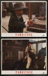 8w724 TOMBSTONE 7 LCs 1993 Kurt Russell as Wyatt Earp, Val Kilmer as Doc Holliday, Charlton Heston!