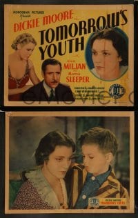 8w628 TOMORROW'S YOUTH 8 LCs 1935 Dickie Moore's parents Martha Sleeper & John Miljan divorce!