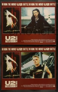 8w726 U2 RATTLE & HUM 7 LCs 1988 great images of Irish rockers Bono & The Edge!