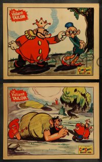 8w003 VALIANT TAILOR complete set of 4 LCs 1934 incredible Ub Iwerks art, ComiColor cartoon, rare!