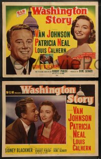 8w660 WASHINGTON STORY 8 LCs 1952 images of Van Johnson & Patricia Neal, w/ tc art of the capitol