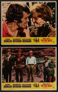 8w663 WAY WEST 8 LCs 1967 Kirk Douglas, Robert Mitchum, Richard Widmark, frontier justice!