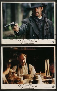 8w728 WYATT EARP 7 LCs 1994 images of Kevin Costner in the title role, Dennis Quaid, Gene Hackman!