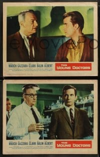 8w695 YOUNG DOCTORS 8 LCs 1961 great images of Fredric March, Ben Gazzara, Ina Balin!