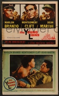 8w697 YOUNG LIONS 8 LCs 1958 Nazi Marlon Brando, Dean Martin & Montgomery Clift in World War II
