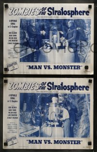 8w925 ZOMBIES OF THE STRATOSPHERE 3 chapter 11 LCs 1952 Leonard Nimoy as wacky alien, Man vs Monster!