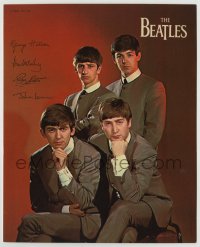 8x071 BEATLES color 8x10 music publicity still 1960s posed portrait of John, Paul, Ringo & George!