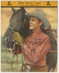 8x145 ALLAN 'ROCKY' LANE 8x10 Dixie ice cream premium 1950 cowboy portrait + biography on back!