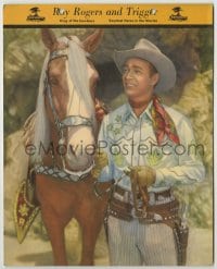 8x153 ROY ROGERS 8x10 Dixie ice cream premium 1950 great cowboy portrait + biography on the back!