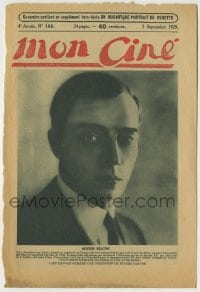 8x075 BUSTER KEATON French 7x11 magazine cover September 3, 1925 on the cover of Mon Cine!