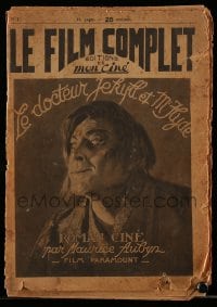 8x097 DR. JEKYLL & MR. HYDE vol 1 no 1 French magazine 1922 art of John Barrymore, Le Film Complet!