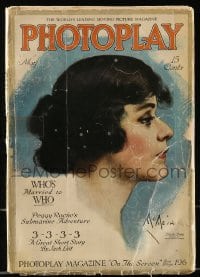8x099 PHOTOPLAY magazine May 1917 great cover art of Theda Bara by Neysa Moran McMein!