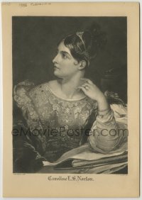 8x025 CAROLINE NORTON English 8x11 bookplate 1888 great portrait of the author & social reformer!