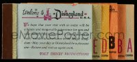 8x058 DISNEYLAND 3x6 ticket book 1964 coupons for different attractions in the Magic Kingdom!