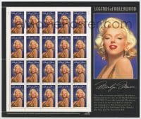 8x053 MARILYN MONROE 8x9 sheet of 20 uncut stamps 1995 Legends of Hollywood commemorative stamps!