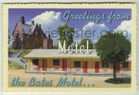 8x051 PSYCHO promo postcard R1998 Greetings from the Bates Motel, Alfred Hitchcock classic!