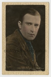 8x108 FRANK MAYO #151O English 4x6 postcard 1920s great portrait wearing corduroy jacket & scarf!