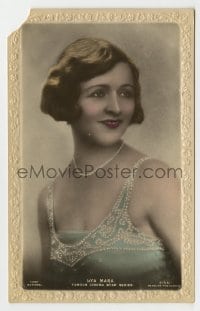 8x111 LYA MARA #215U English 4x6 postcard 1920s head & shoulders portrait of the Latvian actress!
