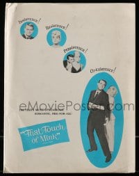 8x934 THAT TOUCH OF MINK presskit 1962 Grant & Day, contains 28 supplements in special folder!