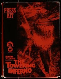 8x945 TOWERING INFERNO presskit w/ 16 stills 1974 Steve McQueen, Paul Newman, w/ 36 supplements!