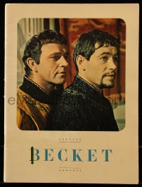 8x302 BECKET souvenir program book 1964 Richard Burton, Peter O'Toole, John Gielgud, great images!